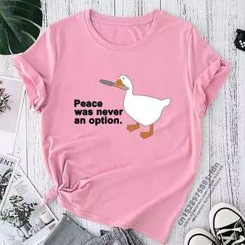 «Мир никогда не был вариантом» Kawaii забавный принт женская футболка крутая уличная футболка мягкая дышащая футболка винтажная футболка с круглым вырезом S