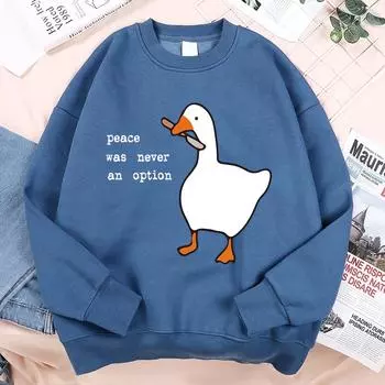 Мир никогда не был вариантом, мужская свободная толстовка с круглым вырезом, осенняя флисовая теплая мужская одежда, новая толстовка с капюшоном, высококачественные толстовки S чёрный