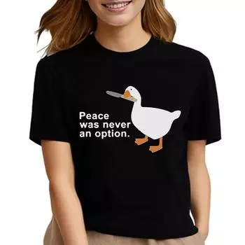 Мир никогда не был вариантом женская футболка кавайный забавный принт уличная футболка для девочек мягкая футболка с коротким рукавом S