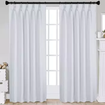 MIR Premium Blackout 100cm Set of Thermal Energy Solid Cold UV Stylish for Bedrooms and Living Rooms 100cm Wide x 200cm 2 Drapes, Wide, 2, Insulation,