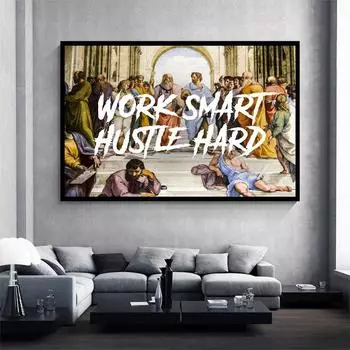 Мир принадлежит тебе, лицо со шрамом, ретро, триповая психоделическая картина маслом, постеры и принты на холсте, настенная художественная картина для гостиной 21*30cm