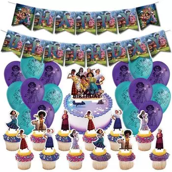 Mirabell and the House Full of Magic Набор для украшения дня рождения, набор для аниме-персонажей из фильмов Disney, милый, смешной, для детей, мальчиков и девочек, оранжевый, зеленый оранжевый