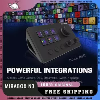 Mirabox N3 StreamDeck Global Edition Stream Deck LCD Live Content Creation Controller Custom Visual Keyboard Button For Win/Mac белый