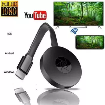 Miracast Android Dongle Mirascreen Wi-Fi HDMI-совместимый Airplay TV Stick беспроводной приемник дисплея 1080P адаптер медиастримера чёрный