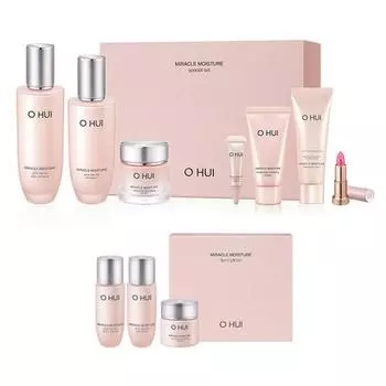 Miracle Moisture Pink Barrier Skin 150 мл + Эмульсия 130 мл + Крем 30 мл + НОВИНКА Rouge Real Mini + Эссенция 4 мл + Крем 25 мл + Очищающая пенка 40 мл + Миниатюрный набор из 3 предметов