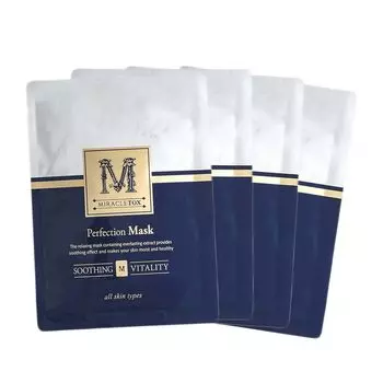 MIRACLETOX Perfection Mask 4 шт. листовая эмульсия крем гипоаллергенная грубая кожа роскошная упаковка уход за кожей лица уход за кожей лица эстетика Корея индивидуально