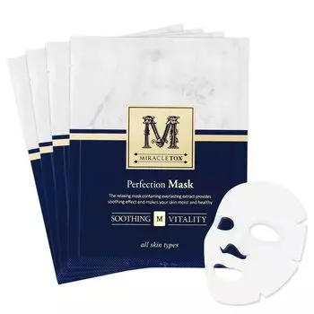 MIRACLETOX Perfection Mask 4 шт. листовая эмульсия крем гипоаллергенная грубая кожа роскошная упаковка уход за кожей лица уход за кожей лица эстетика Корея индивидуально