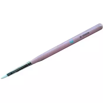 Mirage 3D design white nylon brush