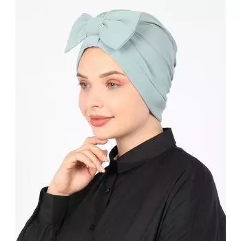 Miray Plain Bow Bone Aqua Green