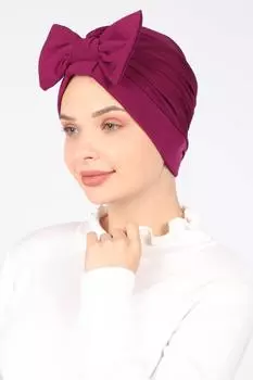 Miray Plain Bow Bone Plum