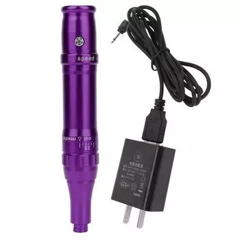 Miroblading Tattoo Pen Kit Eyebrow Eyeline Lip Semi Permanent Makeup Machine (Purple) US Plug
