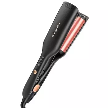 MiroPure Curling Curl Wave Симпатичные щипцы для завивки волос, сжигающие отрицательные ионы, идеально подходят для PSE Японская инструкция по эксплуатации, черный цвет