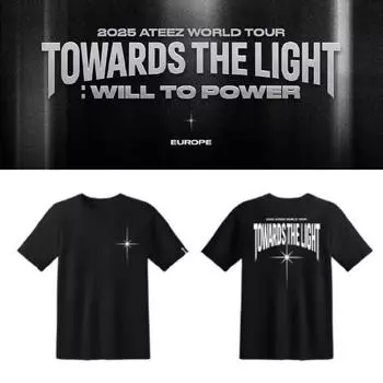 Мировой тур ATEEZ 2025 года «НАВСТРЕЧУ СВЕТУ»: Футболка WILL TO POWER Европа