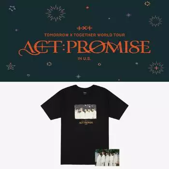 Мировой тур TXT ACT: Футболка PROMISE in US Photo из натуральной кожи L size