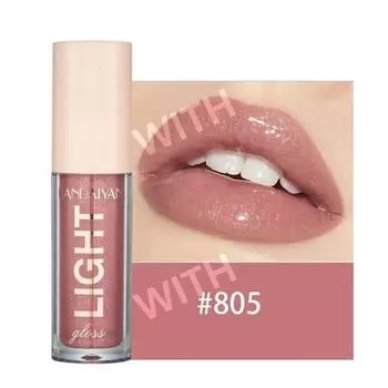 Mirror Water Glitter Lip Gloss Glossy Moisturizing Transparent Lip Oil Lasting Transparent Primer Hydrating Plump Lipstick Makeup 1 Piece, 805