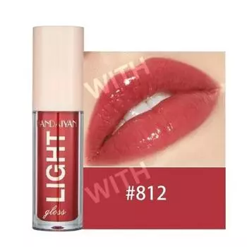 Mirror Water Glitter Lip Gloss Glossy Moisturizing Transparent Lip Oil Lasting Transparent Primer Hydrating Plump Lipstick Makeup 1 Piece, 812