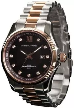 Miscellaneous Goods Solar Zirconia 10 ATM Water Resistant Calendar Silver [Mauro Geraldi] MJ037-1