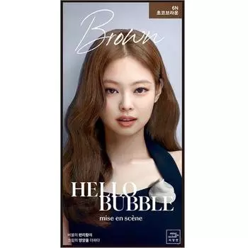 Mise-en-scene All New Hello Bubble Dye, 6N Choco Brown, 1 корейский уход за волосами