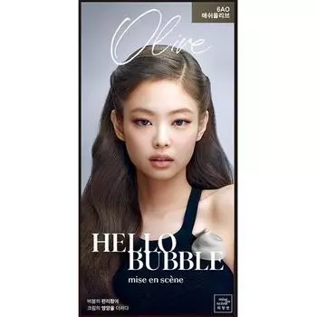 Mise-en-scene All New Hello Bubble Dye, 6AO Ash Olive, 1 корейский уход за волосами