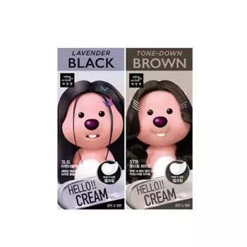 MISE EN SCENE Hello Cream 125 г [ZANMANG LOOPY Edition] 3LB Lavender Black