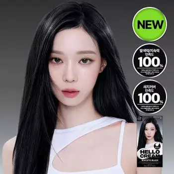 Mise-en-scene New Hello Cream Mystic Black Black Tone Down (для седых волос),Корейские средства для волос