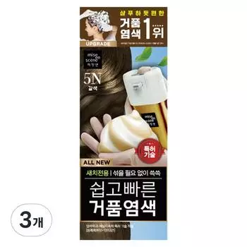 Mise-en-scne All New Easy and Fast Foam Dye, 5N Коричневый, 3 шт.