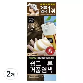 Mise-en-scne All New Easy and Quick Foam Dye, 5N Коричневый, 2 шт.