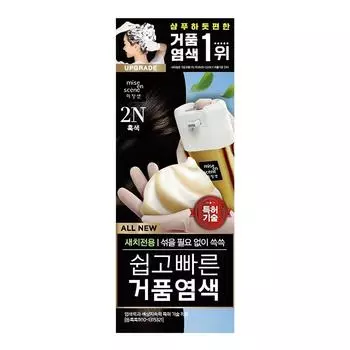 Mise-en-scne All New Easy and Fast Foam Dye, 2N черный, 1 шт.