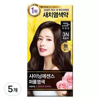 Mise-en-scne All New Shining Essence Perfume Hair Dye, 3N темно-коричневый, 5 шт.