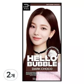 Mise-en-scne hello bubble hair dye, dark chocolate, 2 pcs.