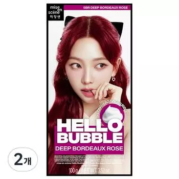 Mise-en-scne Hello Bubble Hair Dye, Deep Bordeaux Rose, 2 pcs.