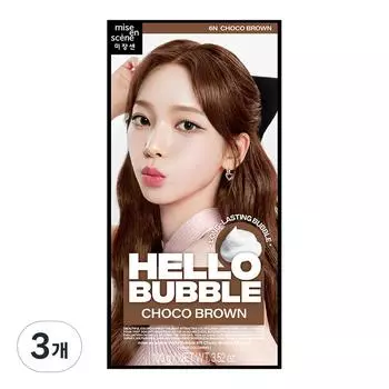 Mise-en-scne hello bubble hair dye, chocolate brown, 3 pcs.