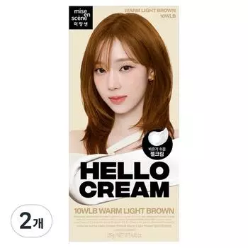 Mise-en-scne New Hello Cream Hair Dye 125 г, теплый светло-коричневый, 2 шт.
