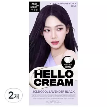 Mise-en-scne New Hello Cream Regular Hair Dye, Cool Lavender Black, 2 pcs.