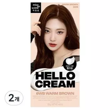 Mise-en-scne New Hello Cream универсальная краска для волос, теплый коричневый цвет, 2 шт.