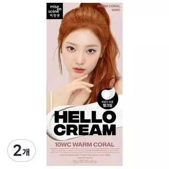 Mise-en-scne Новая кремовая краска для волос Hello Cream General, теплый коралловый, 2 шт.