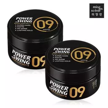 Mise-en-scne Power Swing Super Hard Matte Wax 9, 80g, 2 pieces