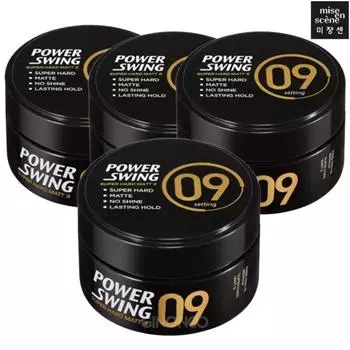 Mise-en-scne Power Swing Super Hard Matte Wax 9, 80g, 4 pieces