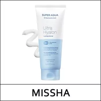 [МИША] (л.с.) Пенящееся очищающее средство Super Aqua Ultra Hyalron 200 мл / (воли)