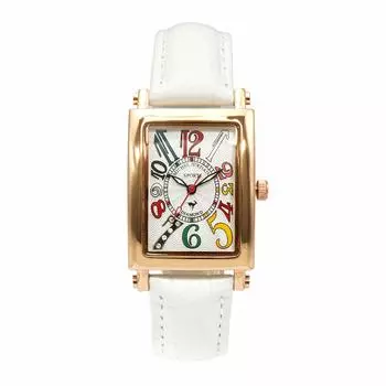 [Мишель Жюрден] часы Мишель Жюрден SL-3000-6PG с кожаным ремешком из натурального бриллианта, белое золото, женские