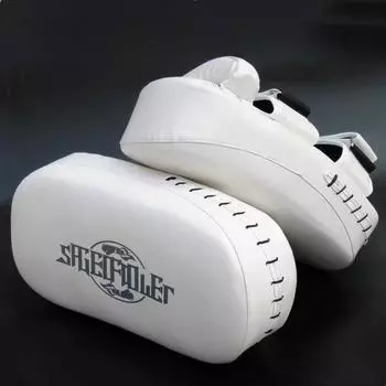 Мишень для кикбоксинга из искусственной кожи, профессиональная изогнутая боксерская мишень для тайского бокса, тхэквондо, каратэ, тренировочные боксерские лапы