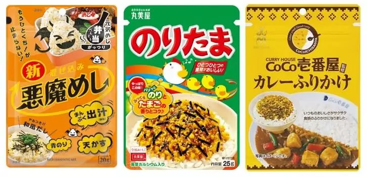Mishima CoCo Ichibanya Карри Фурикаке 23 г Марумия Норитама Фурикаке 25 г Mixed Devil Meshi 20 г По 1 шт. Набор из 3 Фурикаке