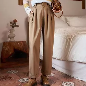 MISHOW костюм, осенние брюки, женские, новинка 2023, универсальные брюки-шаровары длиной до щиколотки с высокой талией, женские брюки MXC41K0436 S