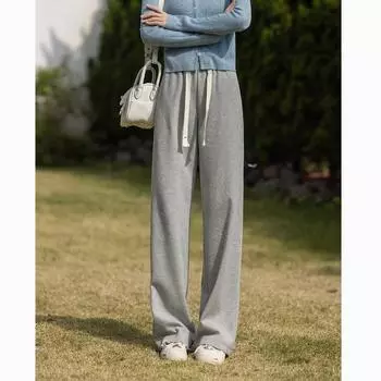 Mishow повседневные брюки для женщин, весенний корейский стиль, ампир, мягкие свободные спортивные легги, прямые широкие брюки длиной до пола, женская одежда MXC12K0725 S розовый