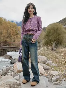 Mishow вязаный кардиган для женщин, осень-зима 2023, новый повседневный элегантный свободный женский костюм MXC52Z0350