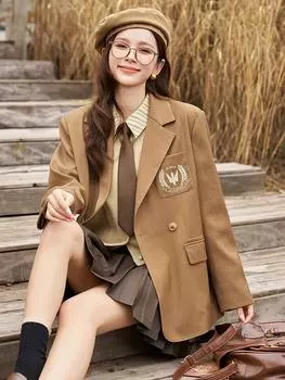 Mishow женский пиджак 2023 осень новый элегантный повседневный пригородный свободный корейский стиль одежда с длинными рукавами топы MXC43W0035