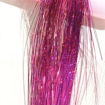 Мишура для волос, блестящие наращивания, подчеркивающие накладные пряди, аксессуары для вечеринок красный