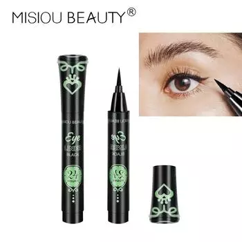 Misiou Beauty Novice Быстросохнущая водостойкая долговечная не размазывающаяся не выцветающая губка Ультратонкая подводка для глаз Жидкая подводка для глаз Натуральная ручка 01