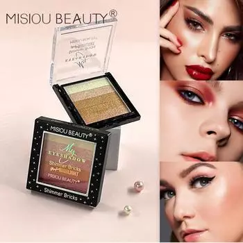 Misiou Beauty, пятицветные полоски, тени для век, пятицветные жемчужные легкие блестящие красочные тени для век, пластина 01