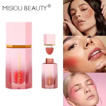 Misiou Beauty Ruddy, набухший цвет, натуральные, стойкие, водостойкие, невыцветающие, контурирующие и осветляющие жидкие румяна 01